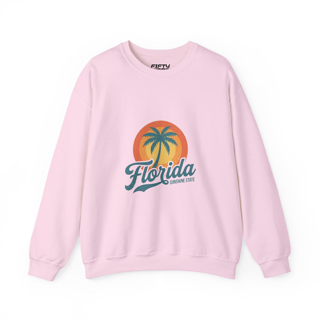 🌴 Florida Sunshine State Sweatshirt | Vintage Palm Tree Crewneck | Retro Florida Sweater | Sunshine State Gift