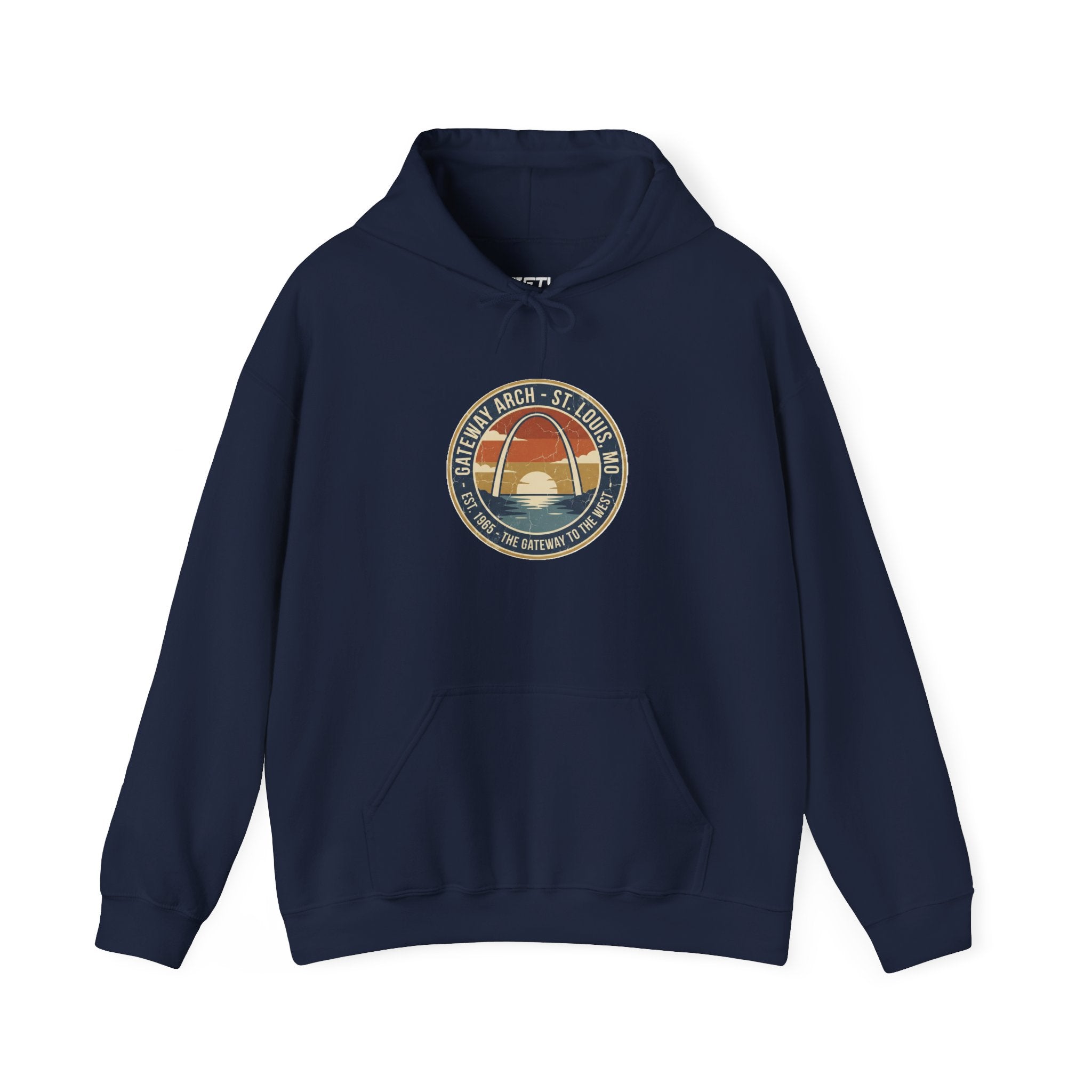 Retro Sunset Hoodie - 'Live Slow, Ride Fast' Vintage Surf Crewneck