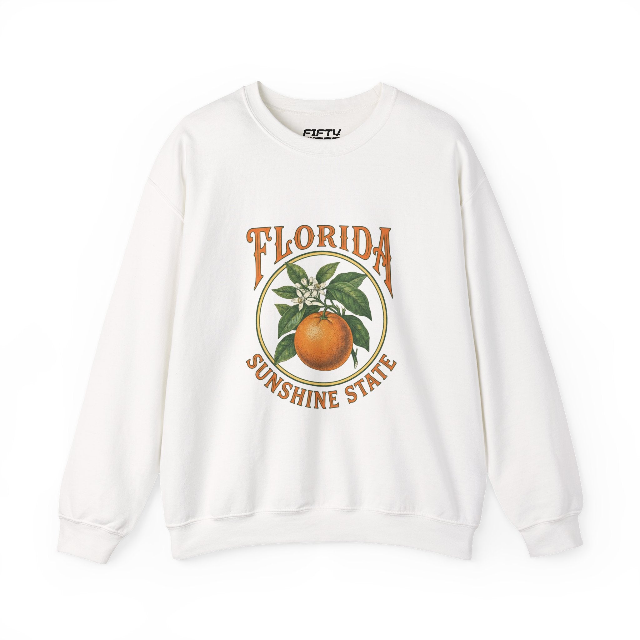 🍊 Florida Sunshine State Sweatshirt | Vintage Orange Crewneck | Retro Florida Sweater | Citrus State Pride