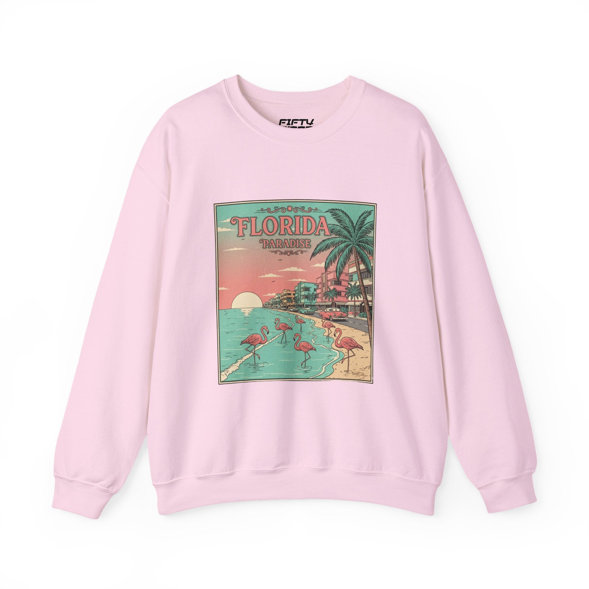 🦩 Florida Sweatshirt | Vintage Beach Crewneck | Retro Miami Flamingo Sweater | Sunshine State Gift