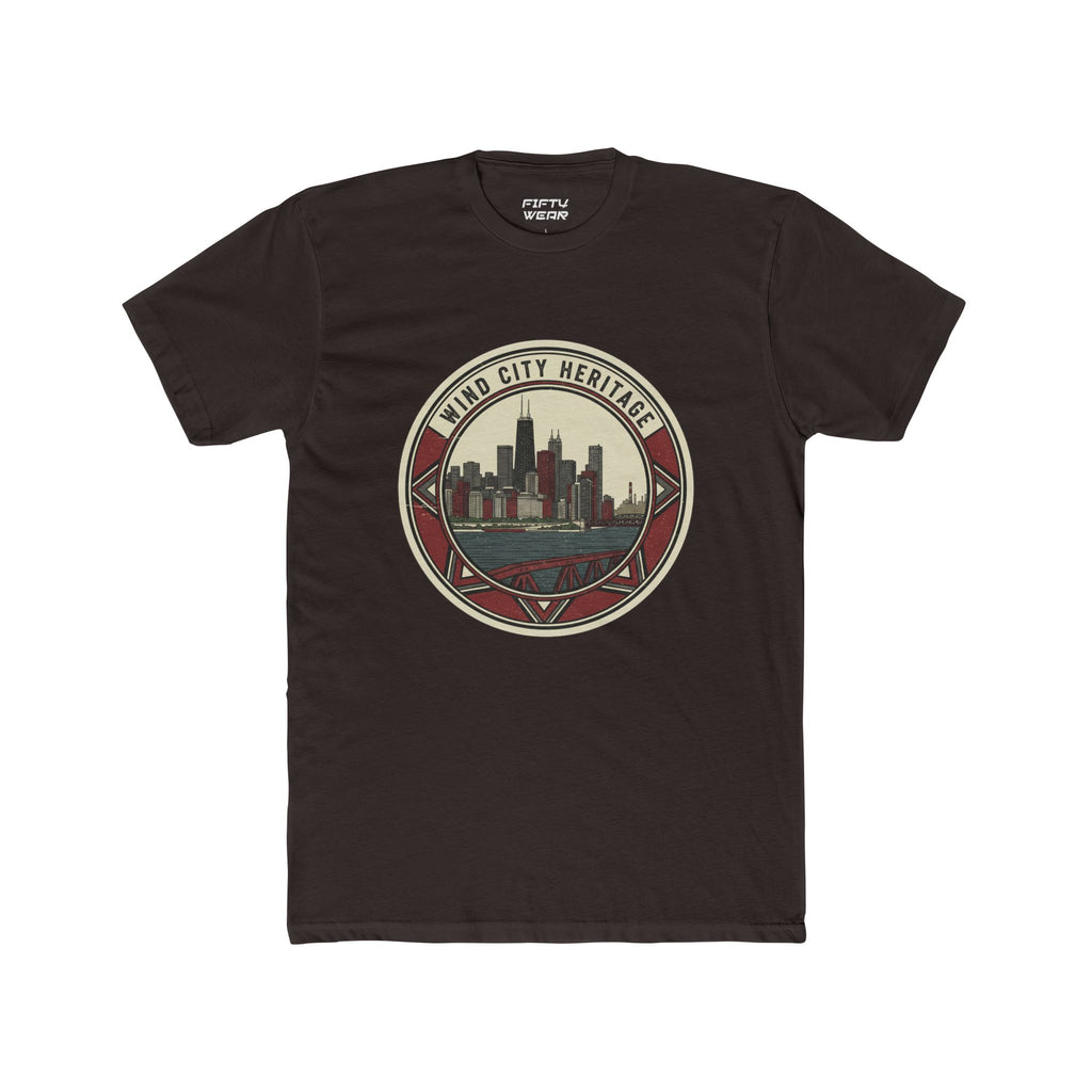 🌆 Wind City Heritage T-Shirt | Chicago Skyline Tee | Vintage City Shirt | Retro Urban Graphic