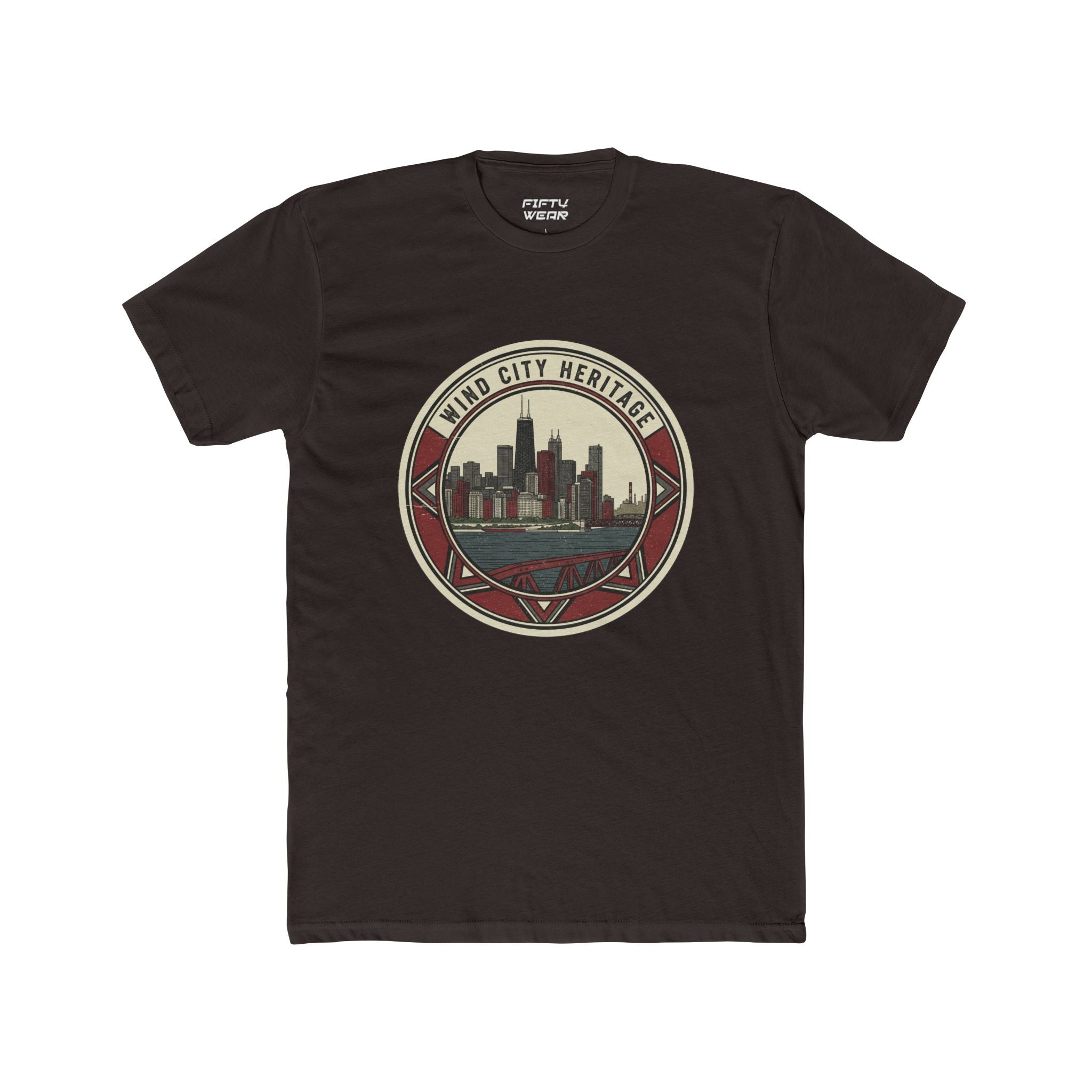 🌆 Wind City Heritage T-Shirt | Chicago Skyline Tee | Vintage City Shirt | Retro Urban Graphic