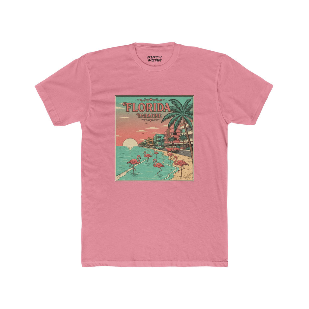 🌴 Florida T-Shirt | Vintage Beach Graphic Tee | Retro Miami Flamingo Shirt | Sunshine State Gift